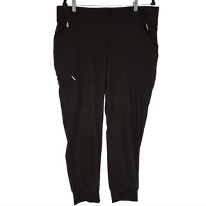 Chico's Zenergy Black Stretch Athletic Jogger Pants Yoga Activewear Pant 3R.